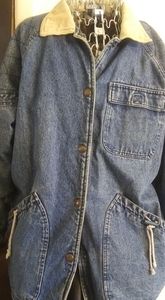 100% cotton denim heavy coat